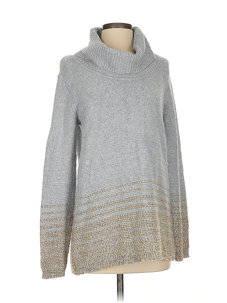 Pre-owned Calvin Klein Turtleneck Sweater In Gray