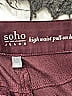 Soho JEANS NEW YORK & COMPANY Solid Burgundy Casual Pants Size L - photo 3