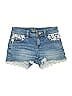 Justice 100% Cotton Blue Denim Shorts Size 10 - photo 1