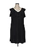 MSK Solid Black Casual Dress Size XL - photo 1