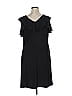 MSK Solid Black Casual Dress Size XL - photo 2