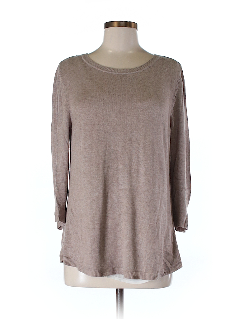 Retro-ology 100% Rayon Solid Tan 3/4 Sleeve Top Size M - 68% off | thredUP