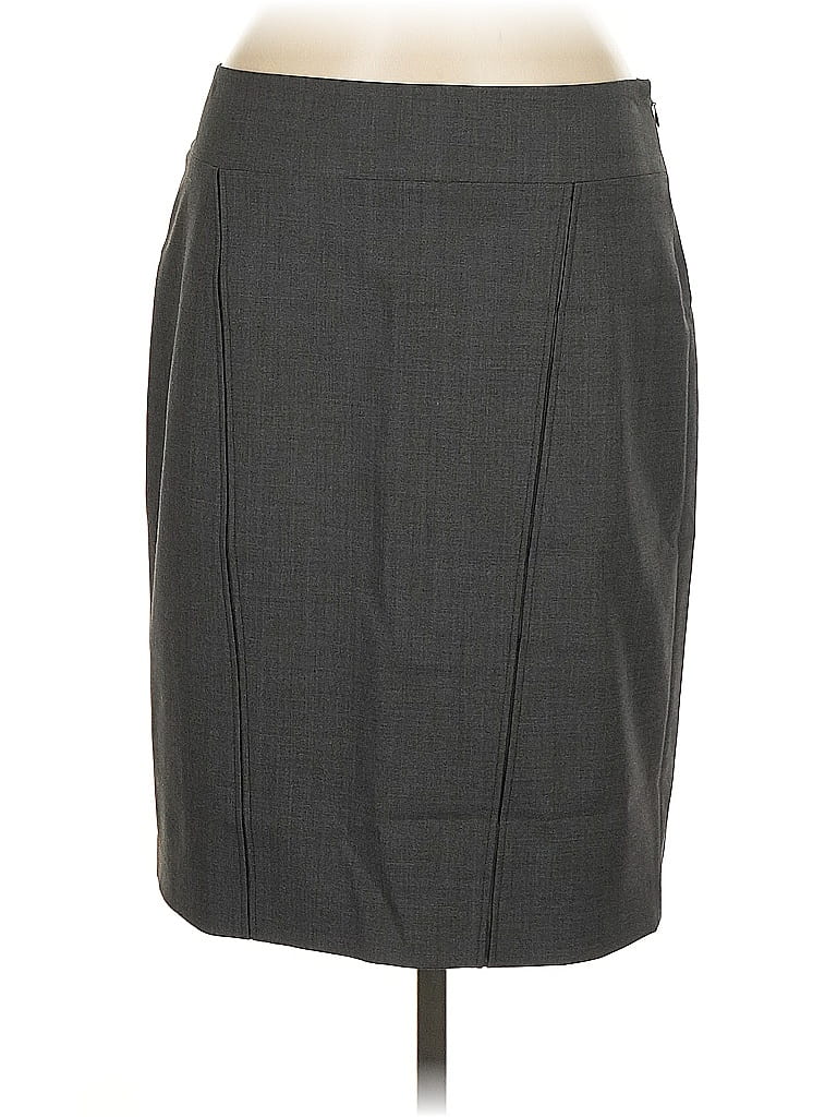 Pre-owned Elie Tahari Wool Skirt In Gray
