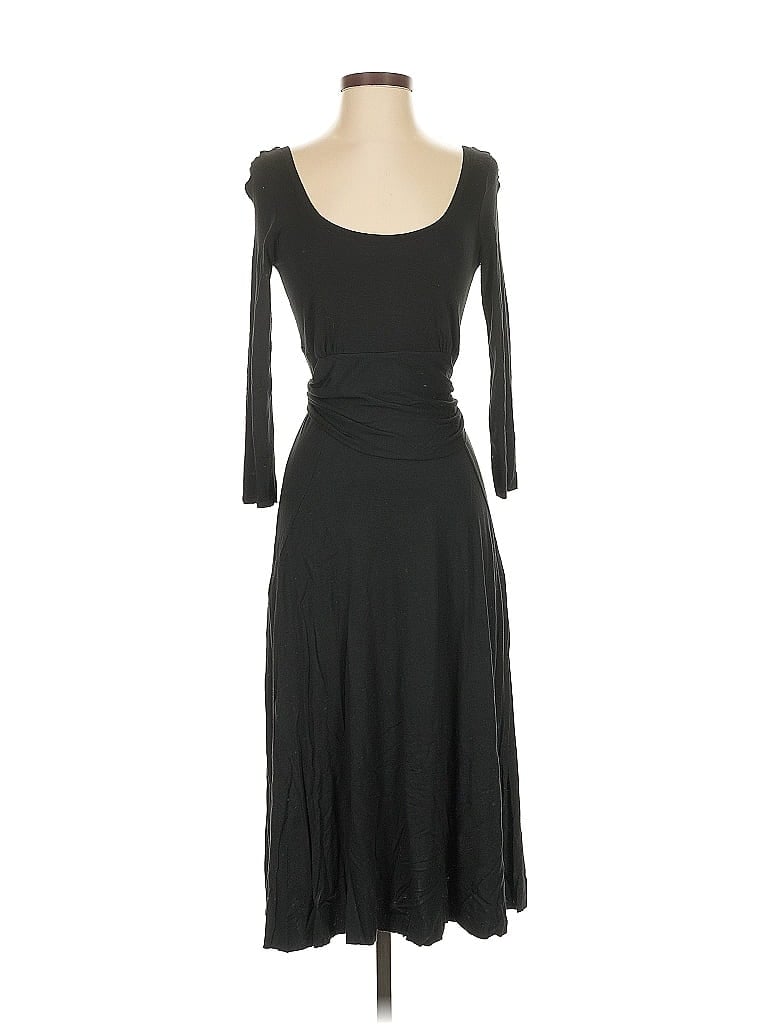 Pre-owned Three Dots Casual Dress In Black