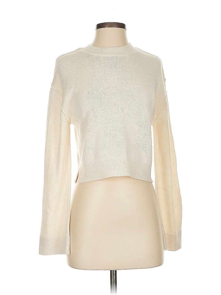 Pre-owned Divided By H&m Turtleneck Sweater In White