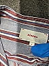 Xirena 100% Cotton Stripes Blue Silver Short Sleeve Blouse Size L - photo 6