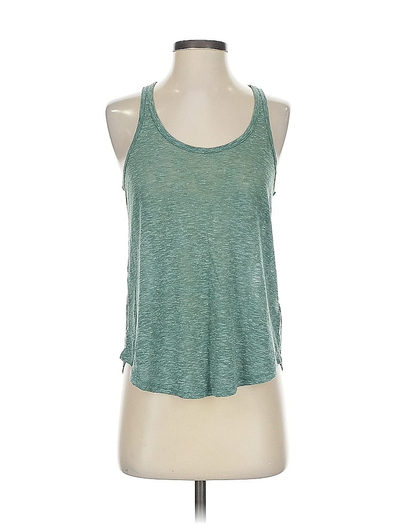 Pre-owned H&m Tank Top Green Halter Neckline Tops