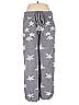 Pol 100% Polyester Stars Gray Casual Pants Size M - photo 1