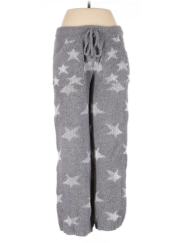 Pol 100% Polyester Stars Gray Casual Pants Size M - photo 1