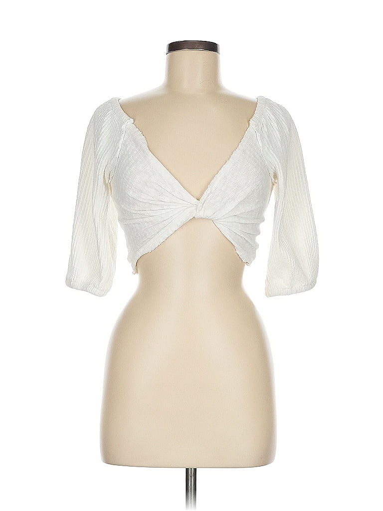 Urban Outfitters White 3/4 Sleeve Top Size M - photo 1
