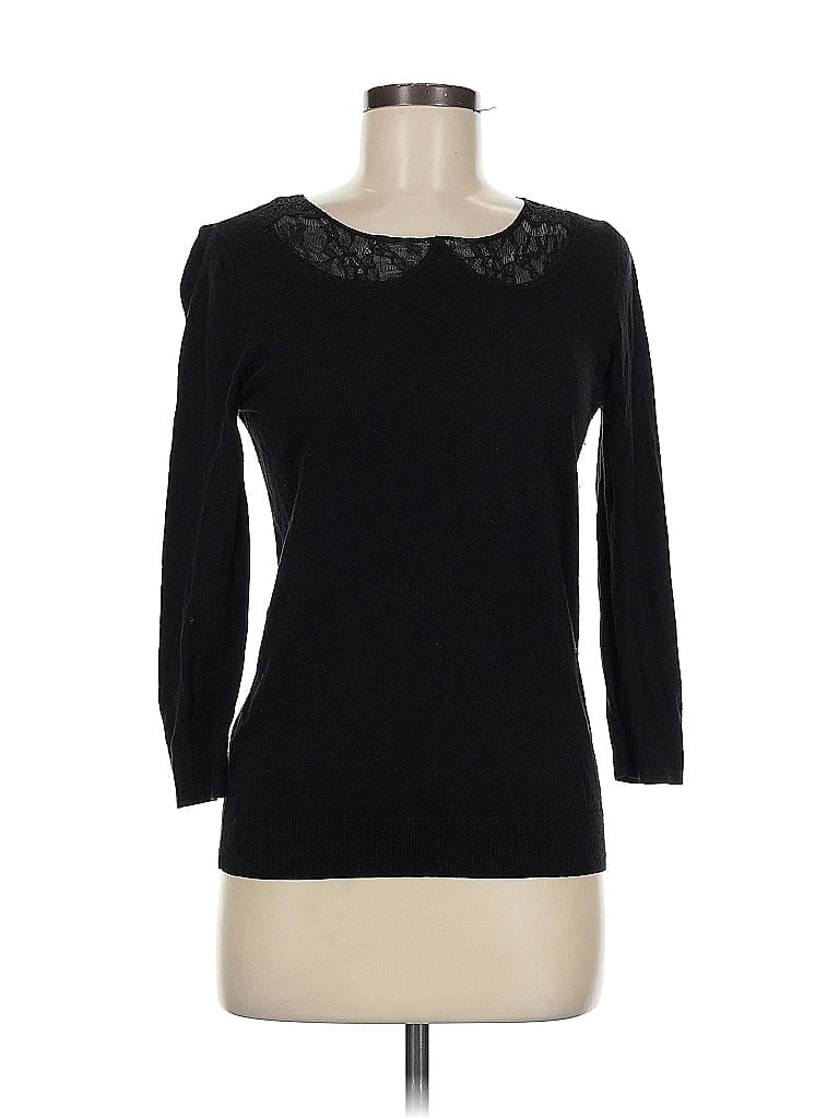 Ann Taylor LOFT Black 3/4 Sleeve Top Size M - photo 1