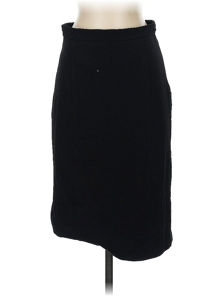 Piazza Sempione Solid Black Wool Skirt Size EU (IT) 40 / US 4 - photo 1