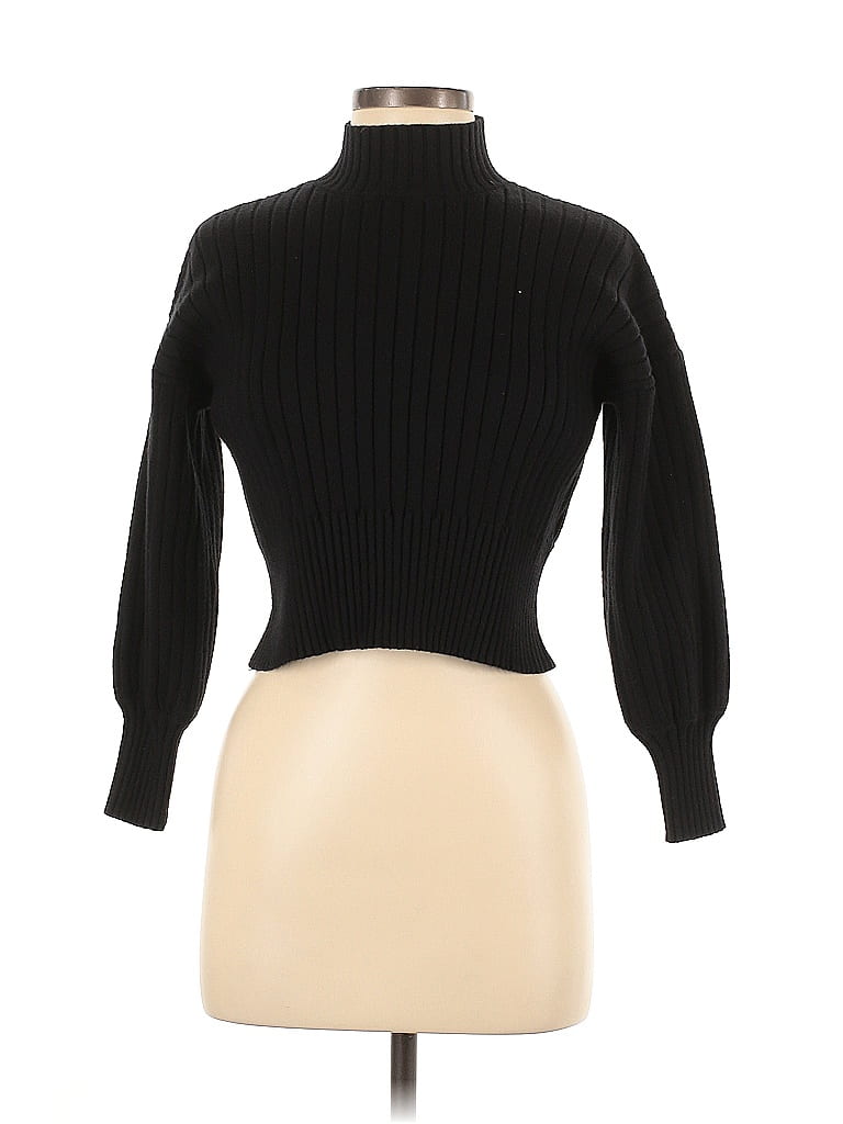 Zaful 100% Cotton Black Turtleneck Sweater Size 6 - photo 1