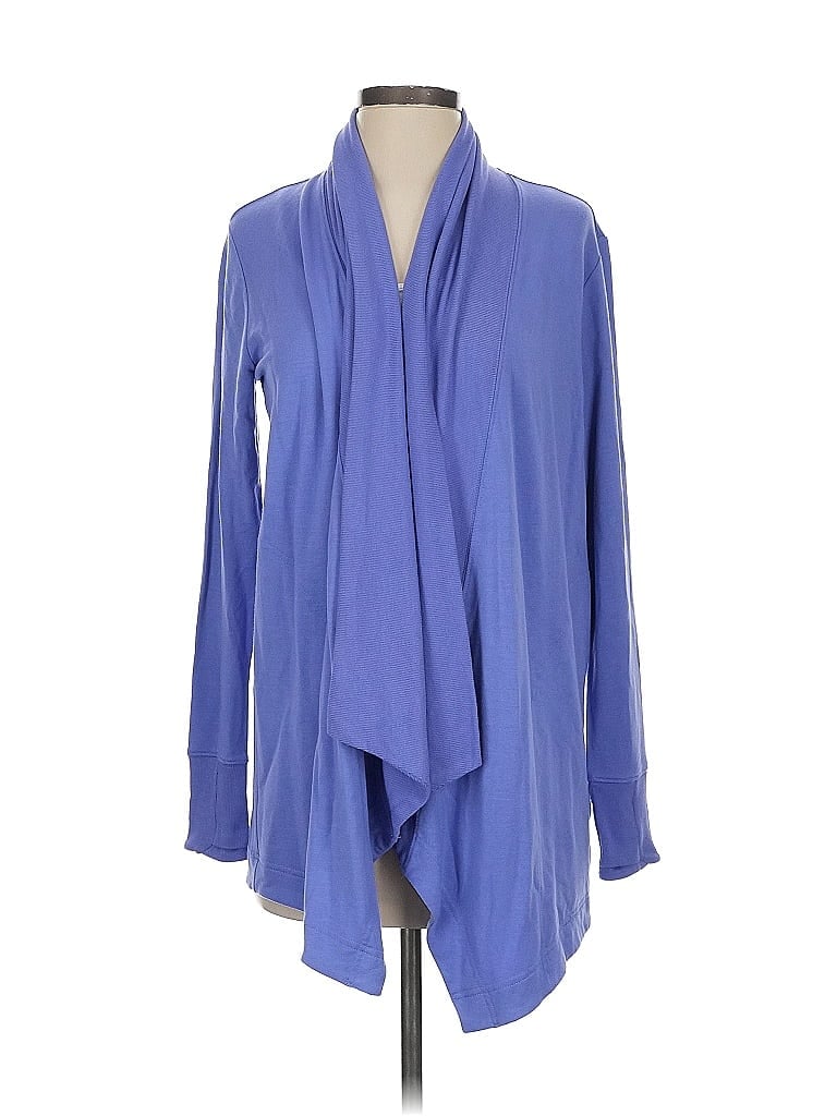 Pre-owned Athleta Cardigan Sweater In Blue
