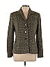 Doncaster Collection Tweed Brown Green Silk Blazer Size 6 - photo 1