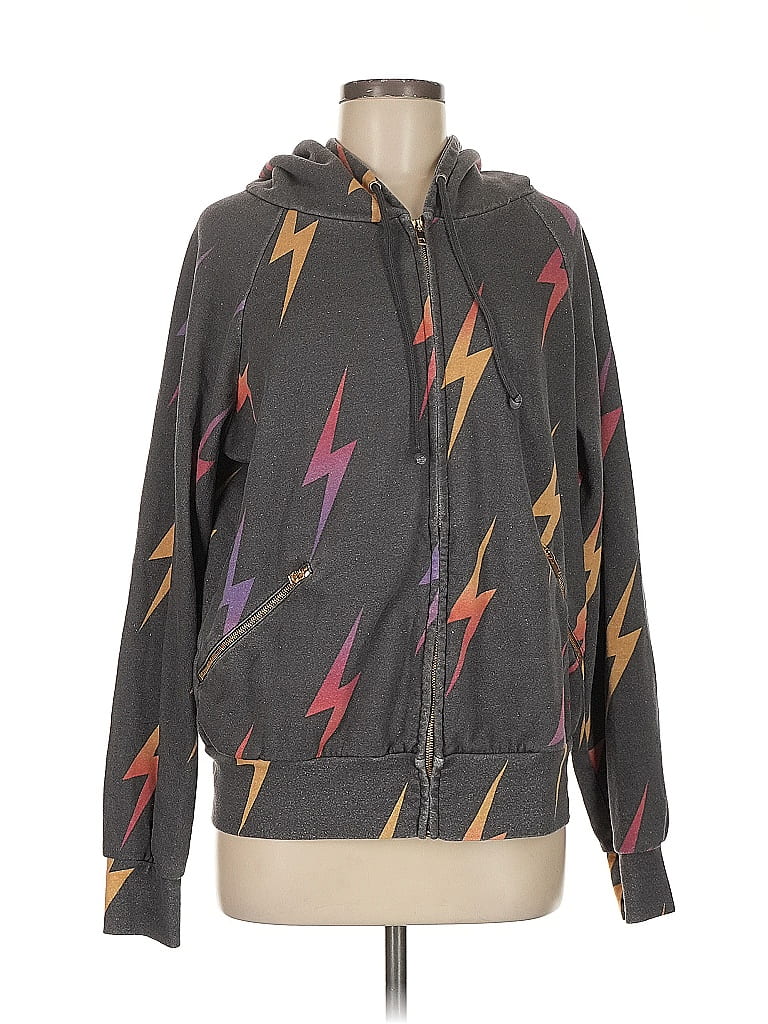 Aviator Nation Gray Zip Up Hoodie Size M - photo 1
