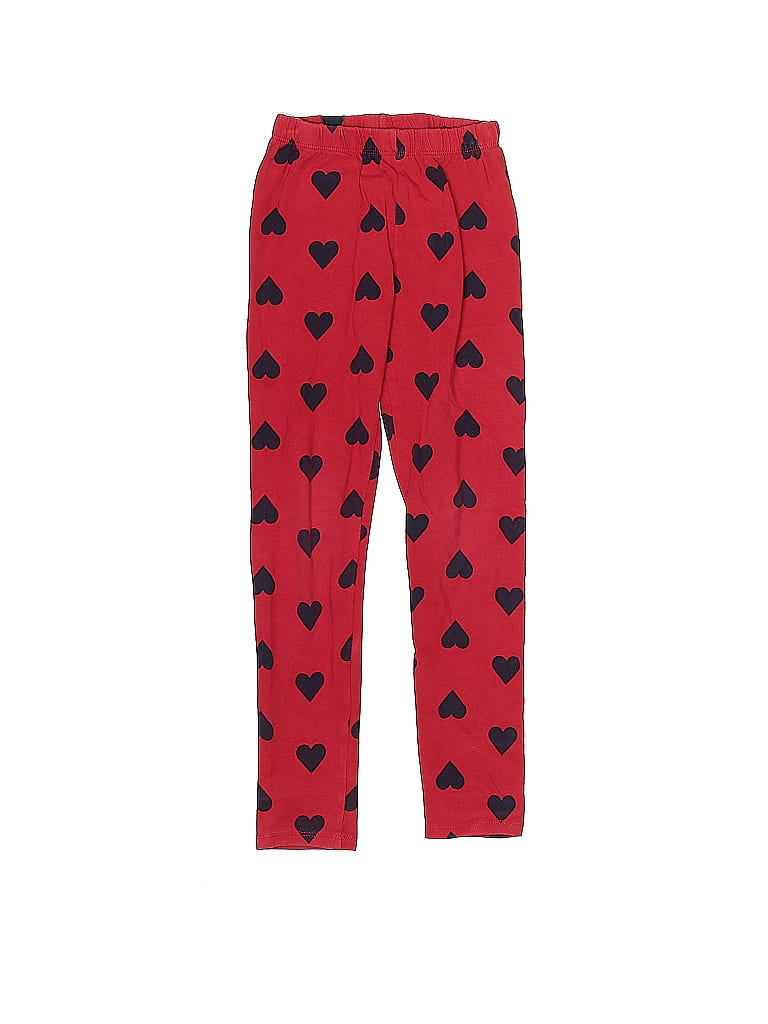Gap Kids 100% Cotton Hearts Red Casual Pants Size 6 (big kids) - photo 1