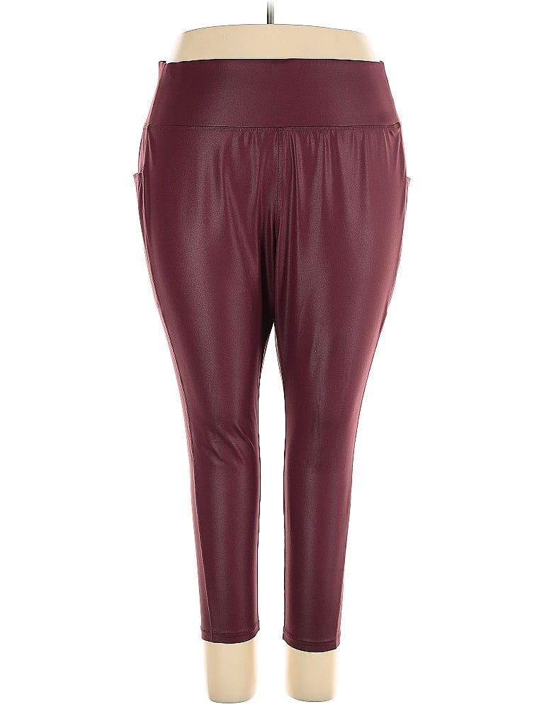 Pre-owned Livi Active Pants In Burgundy