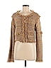 One Girl Who Tweed Brown Tan Cardigan Size M - photo 1