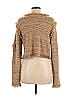 One Girl Who Tweed Brown Tan Cardigan Size M - photo 2