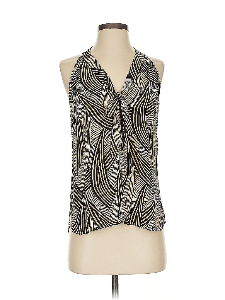 Pre-owned Amanda Uprichard Sleeveless Silk Top Black Halter Neckline Tops