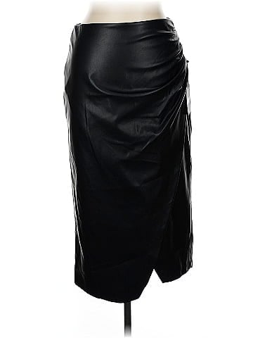 DKNY Faux Leather Skirt (view 1)
