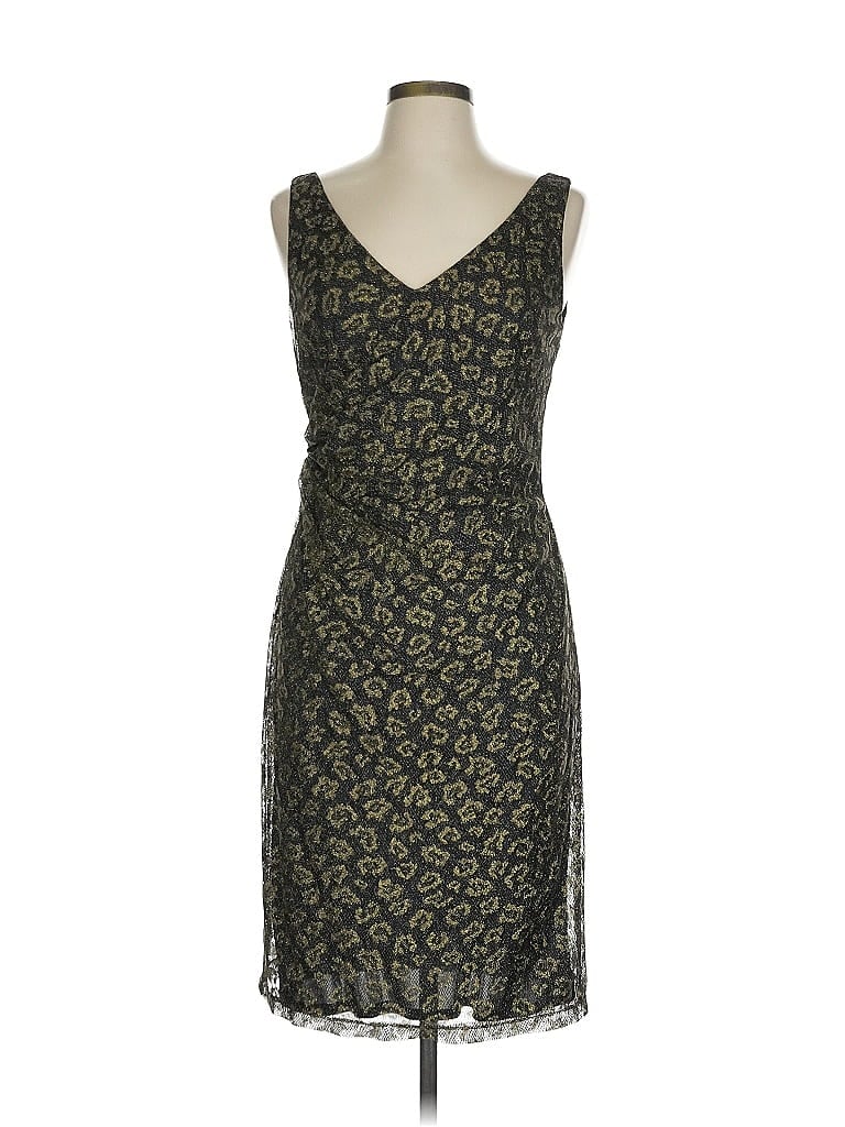 David Meister Paisley Green Cocktail Dress Size 10 - photo 1