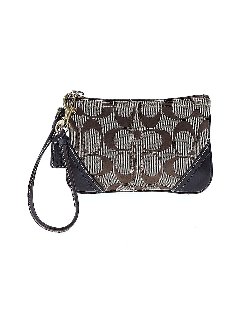 Coach Gray Brown Wristlet One size - photo 1