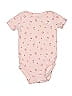 Just One You Made by Carter's 100% Cotton Print Pink Short Sleeve Onesie 9-12 MO / 12 MO - photo 1