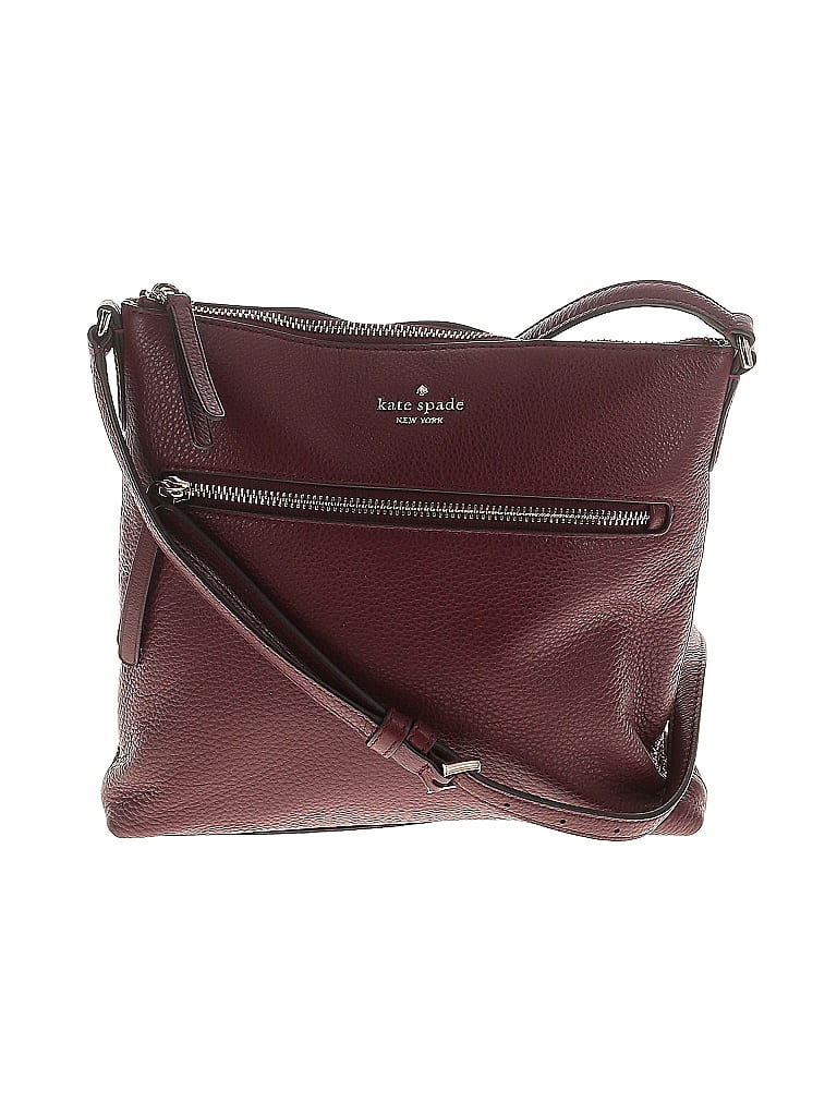 Kate Spade New York 100% Leather Burgundy Leather Crossbody Bag One size - photo 1