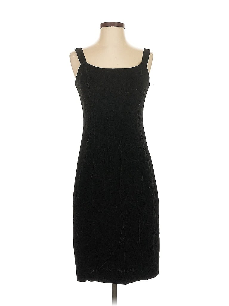 Alex Evenings 100% Rayon Solid Black Cocktail Dress Size 4 - photo 1