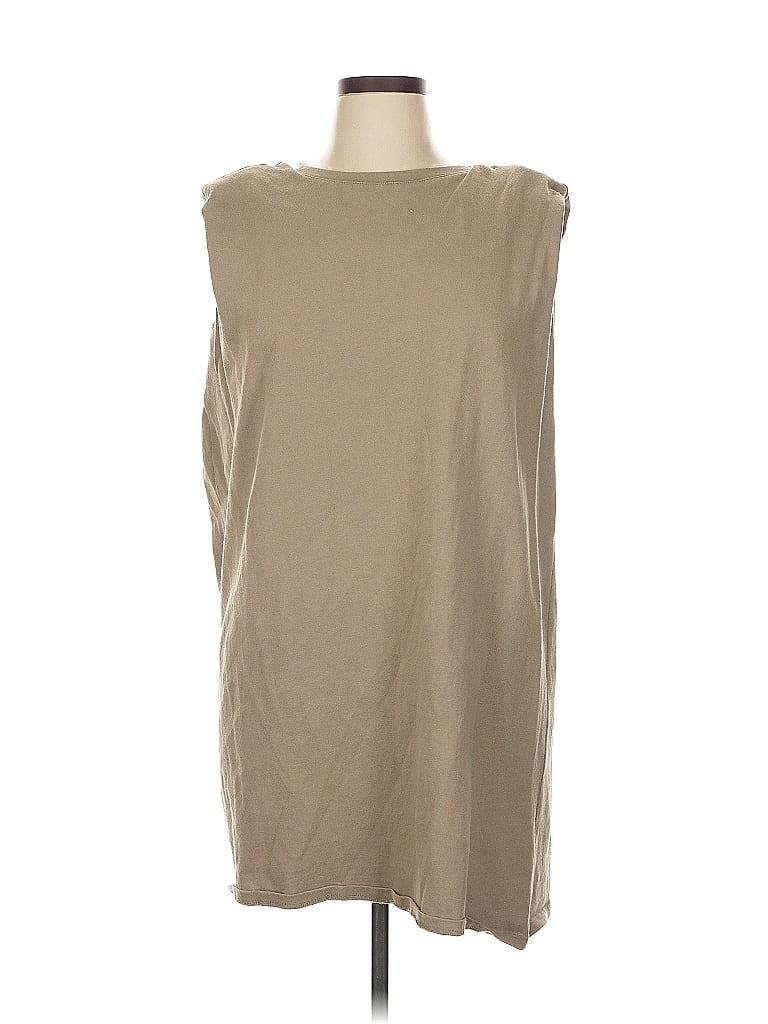 ELOQUII 100% Cotton Solid Tan Casual Dress Size 14 - photo 1