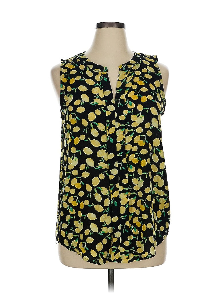 Pre-owned Faith And Joy Sleeveless Blouse In Yellow