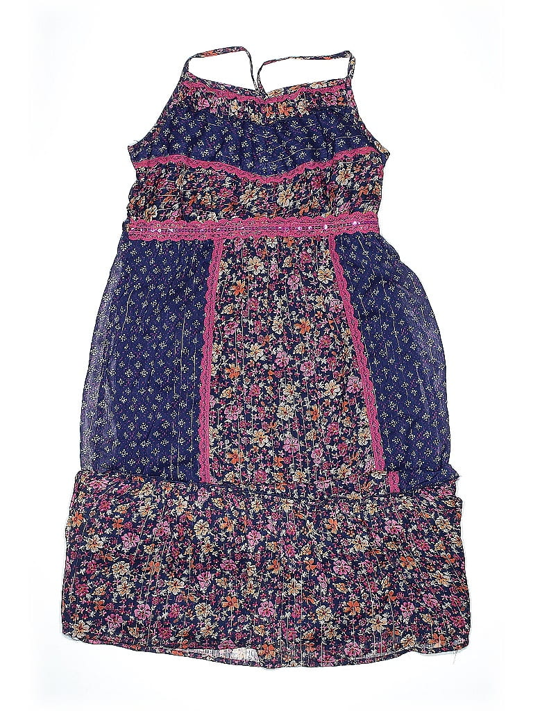 Justice 100% Polyester Paisley Blue Dress Size 18 - photo 1