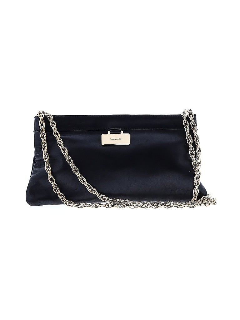 Kate Spade New York 100% Leather Solid Blue Black Leather Shoulder Bag One size - photo 1