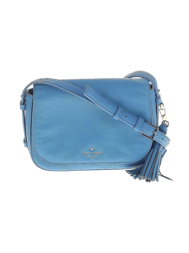 Kate Spade New York 100% Leather Blue Leather Crossbody Bag One size - photo 1