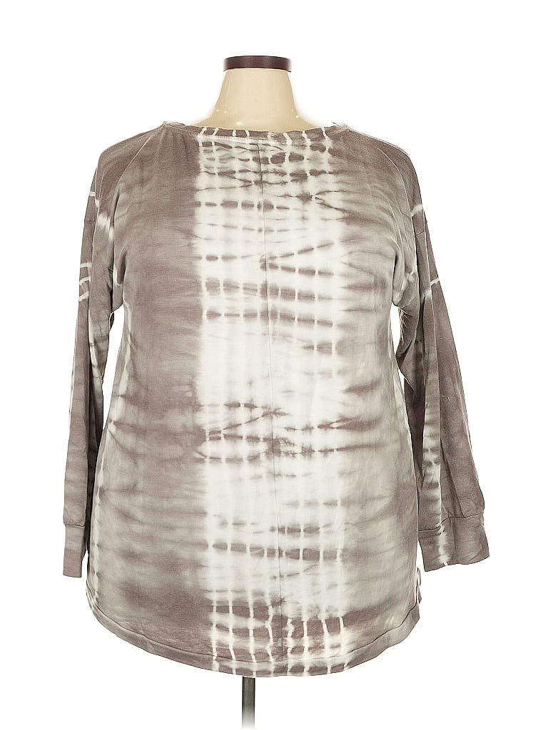 LIVI Tie-dye Gray Pullover Sweater Size 22 - photo 1