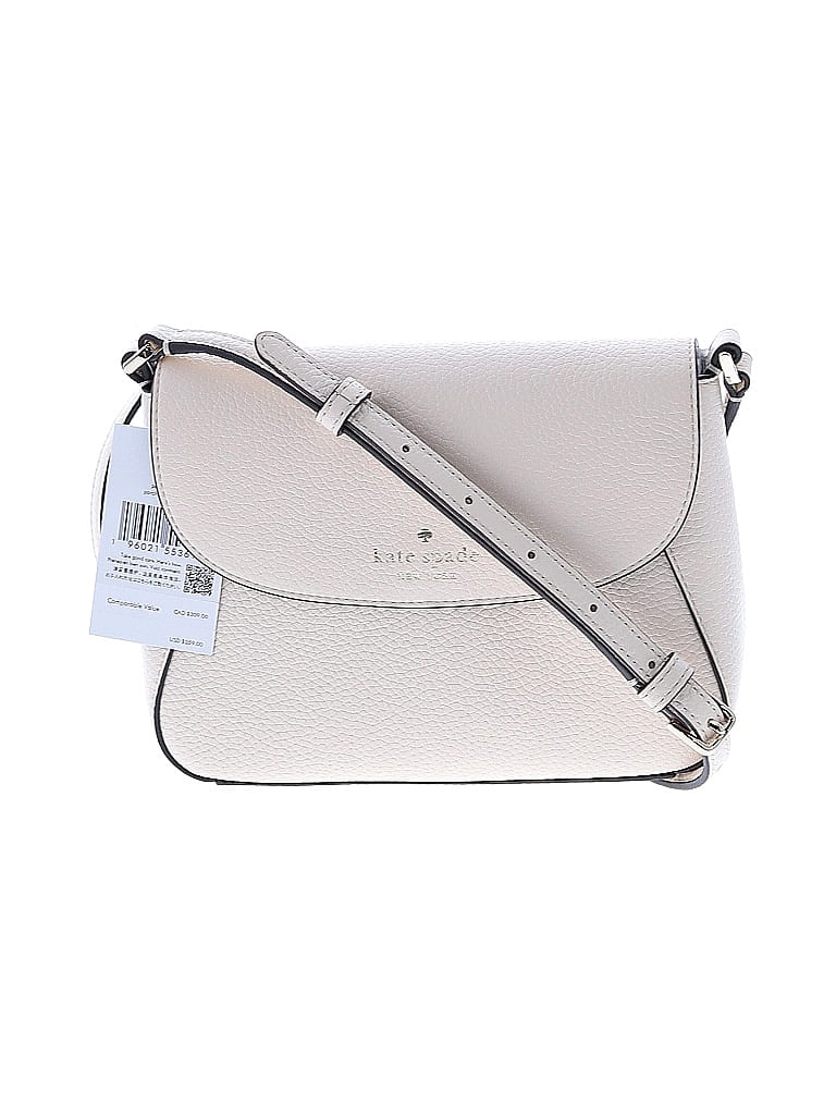 Kate Spade New York 100% Leather Gray Tan Leather Crossbody Bag One size - photo 1