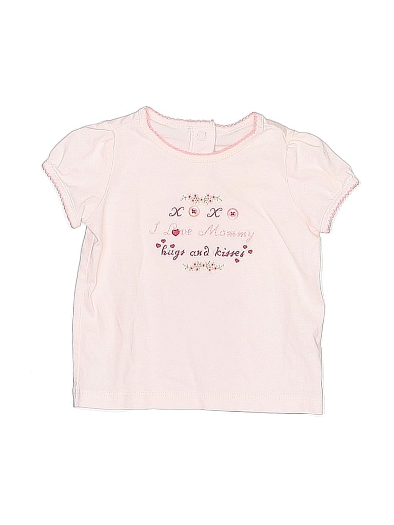 Janie and Jack 100% Cotton Pink Short Sleeve T-Shirt Size 3-6 mo - photo 1