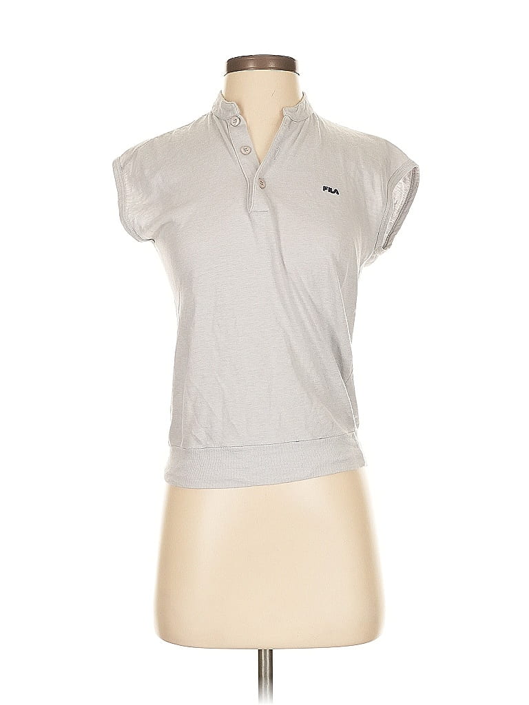 FILA Silver Gray Short Sleeve Polo Size EU (IT) 40 / US 4 - photo 1
