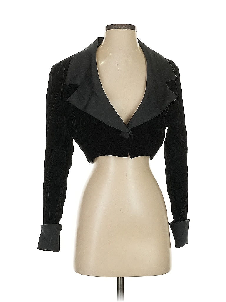 Alex Evenings 100% Rayon Black Jacket Size 4 - photo 1