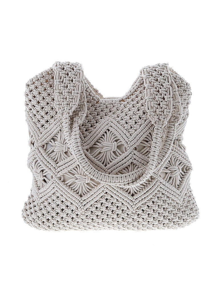Nanette Lepore 100% Cotton Gray Ivory Tote One size - photo 1