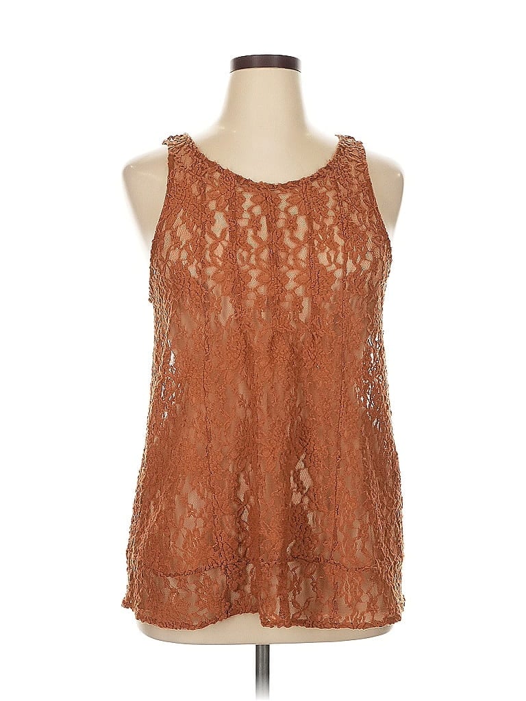 Mudd Brown Sleeveless Blouse Size XL - photo 1