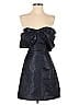 ML Monique Lhuillier 100% Polyester Metallic Black Cocktail Dress Size 0 - photo 1