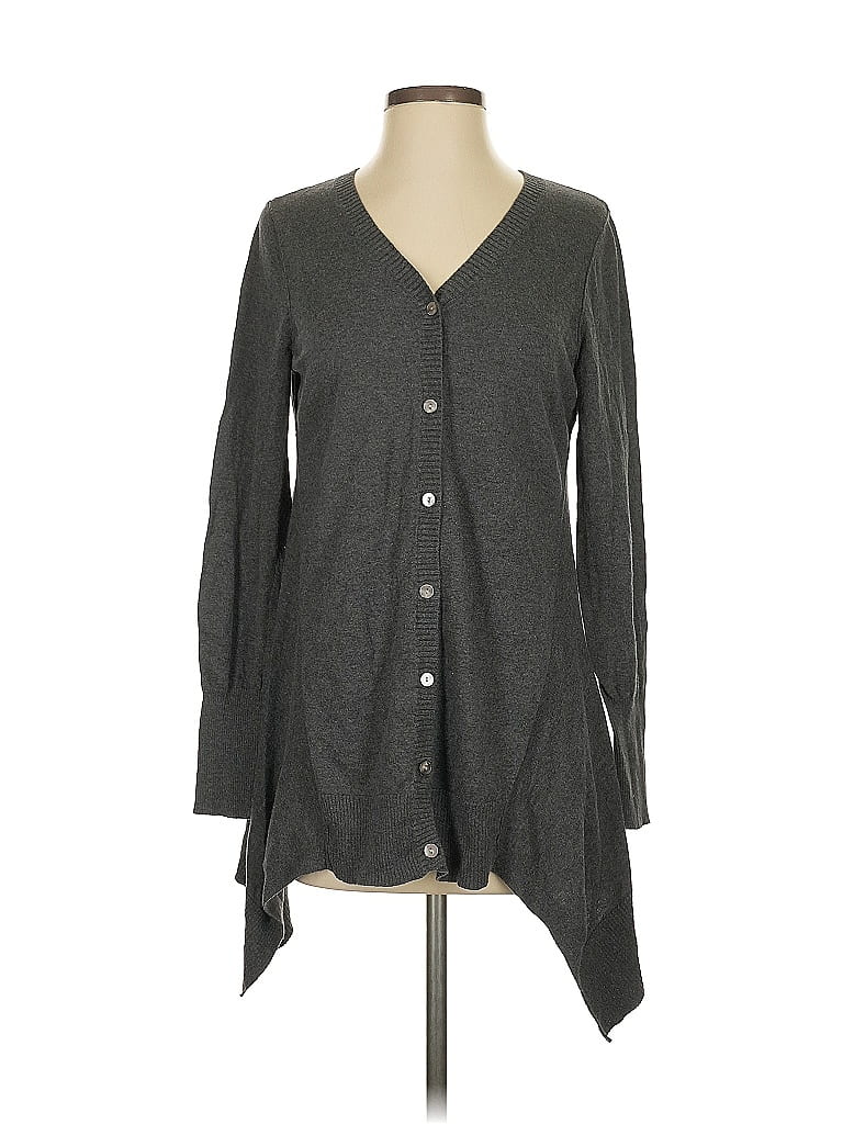 LOGO by Lori Goldstein Gray Cardigan Size XS - photo 1