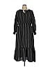 Terra & Sky Stripes Black Casual Dress Size 0X - photo 1