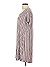 Soma Stripes Gray Casual Dress Size L - photo 5