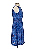 Ann Taylor LOFT 100% Rayon Paisley Blue Casual Dress Size S - photo 4