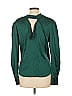 Veronica M. Green Long Sleeve Silk Top Size 10 - photo 2