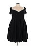 Unique Vintage Solid Black Cocktail Dress Size 5X - photo 1